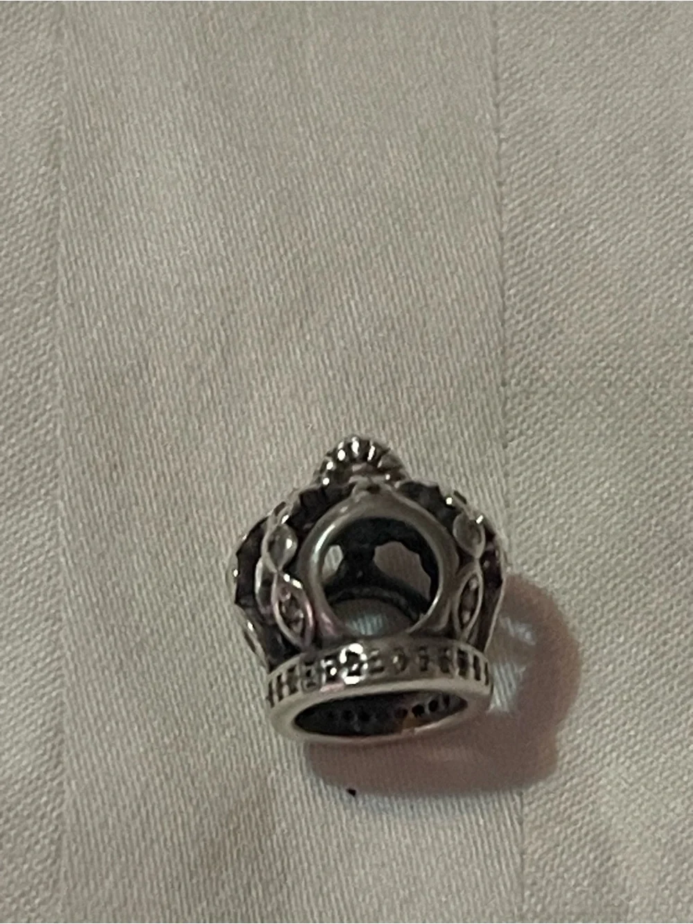 Sterling Silver Crown Charm - Silver